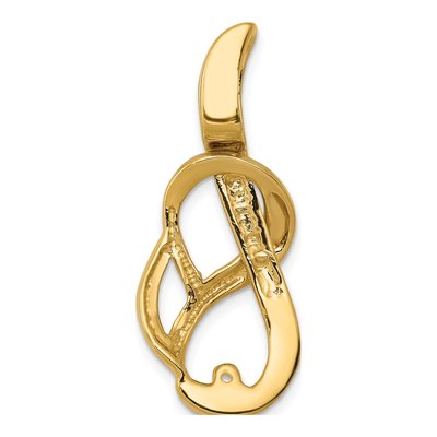 14K Yellow Gold Peg-Set Slide Pendant – view 4