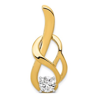 14K Yellow Gold Peg-Set Slide Pendant