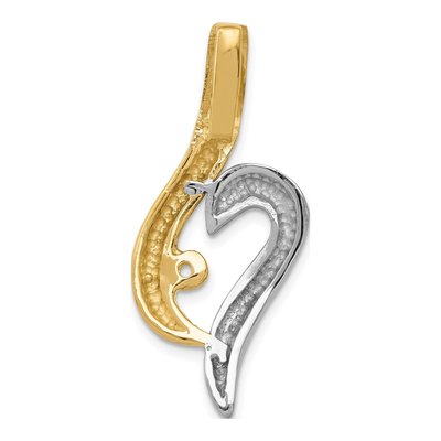 14K Two-Tone Gold Fancy Slide Pendant – view 5