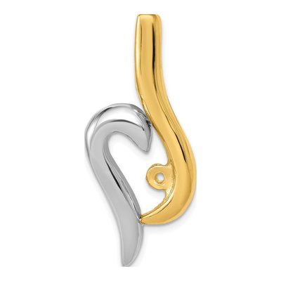 14K Two-Tone Gold Fancy Slide Pendant – view 6