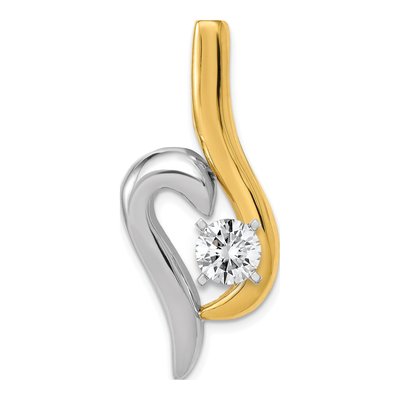 14K Two-Tone Gold Fancy Slide Pendant