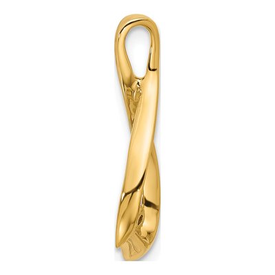 14K Yellow Gold Diamond Slide Peg Set Slide Mounting – view 3