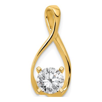 14K Yellow Gold Diamond Slide Peg Set Slide Mounting – view 4