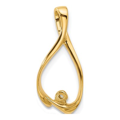 14K Yellow Gold Diamond Slide Peg Set Slide Mounting