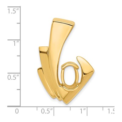 14K Yellow Gold Oval Slide Slide Mounting – view 5