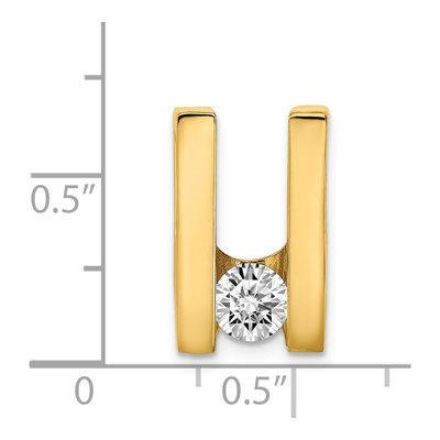 14K Yellow Gold 0.55 ct tw Diamond Slide Pendant – view 4