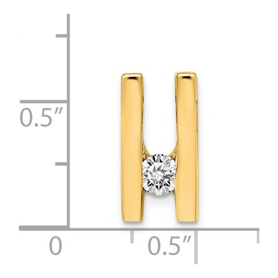 14K Yellow Gold 0.27 ct tw Diamond Slide Pendant – view 2