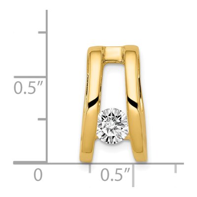 14K Yellow Gold Diamond Slide Pendant Mounting – view 4