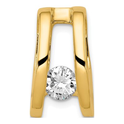 14K Yellow Gold Diamond Slide Pendant Mounting