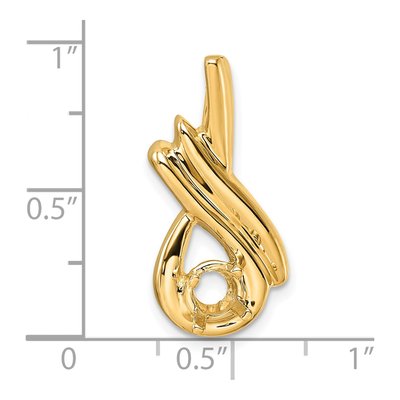 14K Yellow Gold Slide Pendant Mounting – view 4