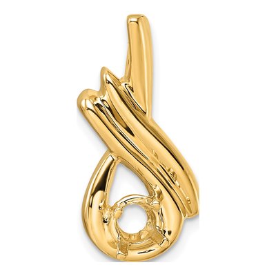 14K Yellow Gold Slide Pendant Mounting