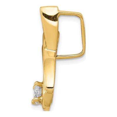 14K Yellow Gold 1/2 ct tw Diamond Slide Pendant – view 2
