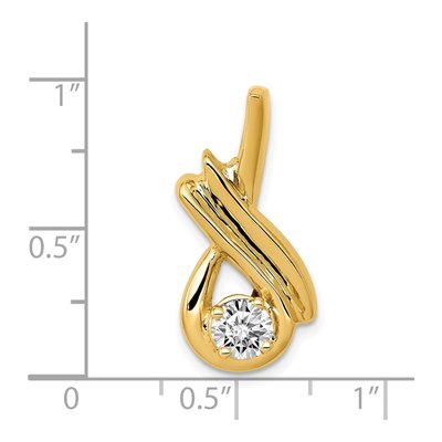 14K Yellow Gold 1/2 ct tw Diamond Slide Pendant – view 3