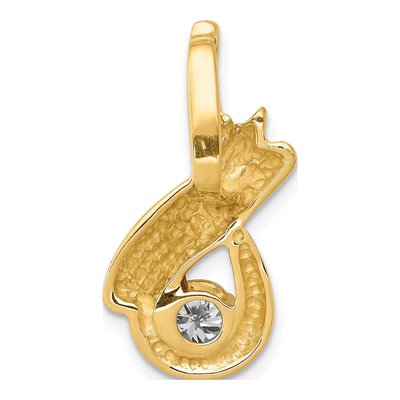 14K Yellow Gold 1/2 ct tw Diamond Slide Pendant – view 4