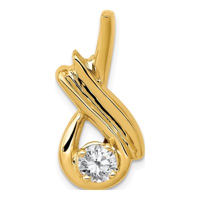 14K Yellow Gold 1/2 ct tw Diamond Slide Pendant