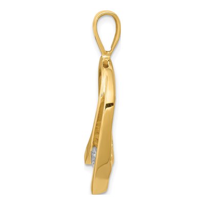 14K Yellow Gold 1/4 ct tw Diamond Slide Pendant – view 3