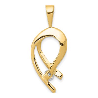 14K Yellow Gold 1/4 ct tw Diamond Slide Pendant – view 5