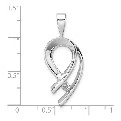 14K White Gold Slide Slide Mounting – view 4