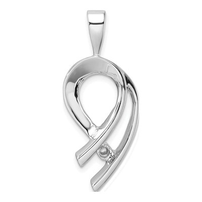 14K White Gold Slide Slide Mounting