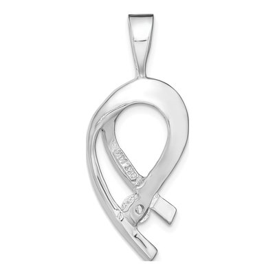 14K White Gold 1/4 ct tw Diamond Slide Pendant – view 4
