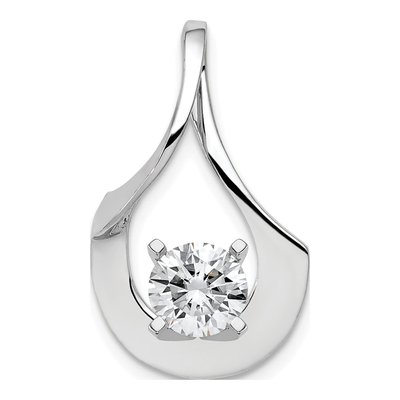 14K White Gold Peg-Set Fancy Slide Slide Mounting – view 4