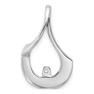 14K White Gold Peg-Set Fancy Slide Slide Mounting
