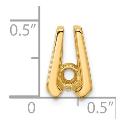 14K Yellow Gold Slide for Pendant Mounting – view 4