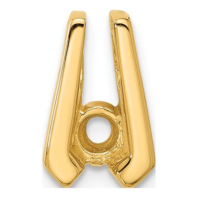 14K Yellow Gold Slide for Pendant Mounting