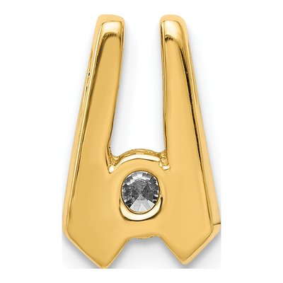 14K Yellow Gold 1/4 ct tw Diamond Slide Pendant – view 3
