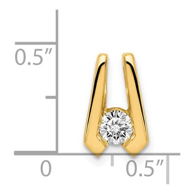 14K Yellow Gold 1/4 ct tw Diamond Slide Pendant – view 4