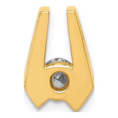 14K Yellow Gold Diamond Slide Pendant Mounting – view 4