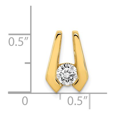 14K Yellow Gold Diamond Slide Pendant Mounting – view 5