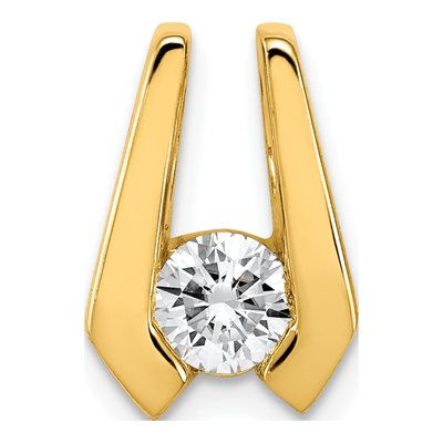 14K Yellow Gold Diamond Slide Pendant Mounting