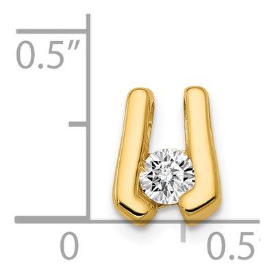 14K Yellow Gold 1/5 ct tw Diamond Slide Pendant – view 4