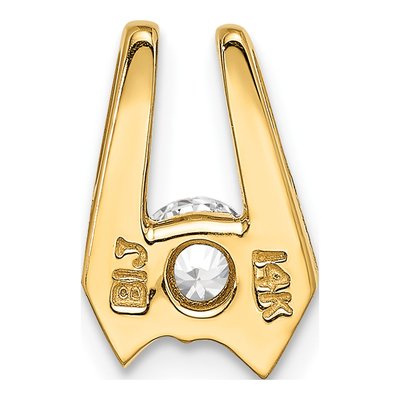 14K Yellow Gold Diamond Slide Pendant Mounting – view 5