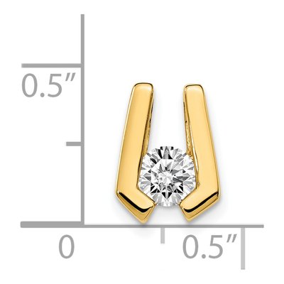 14K Yellow Gold Diamond Slide Pendant Mounting – view 6