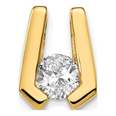 14K Yellow Gold Diamond Slide Pendant Mounting