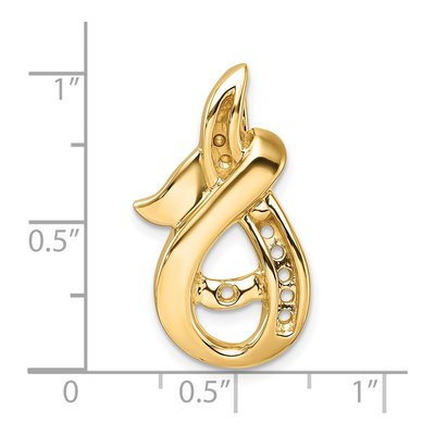 14K Yellow Gold Diamond Slide for Omega Slide Mounting – view 5