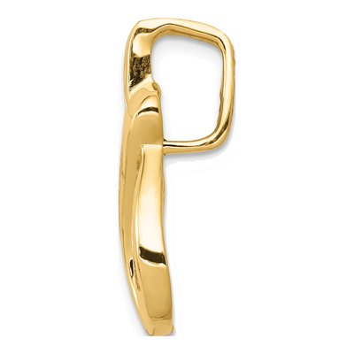 14K Yellow Gold 1/4 ct tw Diamond Slide Pendant Mounting – view 3