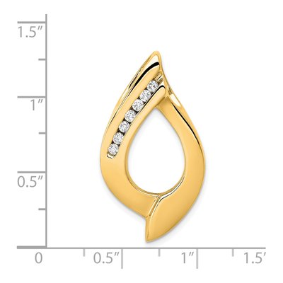 14K Yellow Gold 1/5 ct tw Diamond Slide Pendant – view 2
