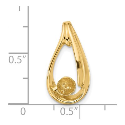 14K Yellow Gold Pearl Slide Slide Mounting – view 4