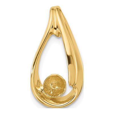 14K Yellow Gold Pearl Slide Slide Mounting