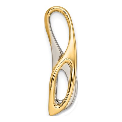 14K Two-Tone Gold Peg-Set Slide Slide Mounting – view 3