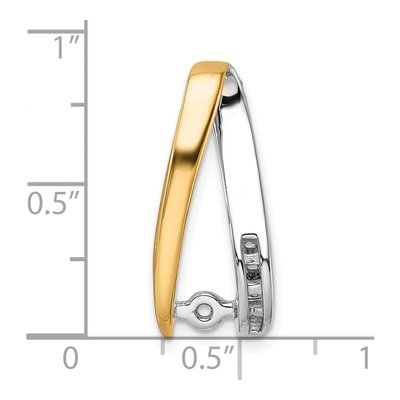 14K Two-Tone Gold Peg-Set Slide Slide Mounting – view 4