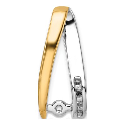 14K Two-Tone Gold Peg-Set Slide Slide Mounting