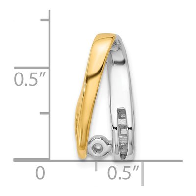14K Two-Tone Gold Diamond Slide Slide Mounting – view 4