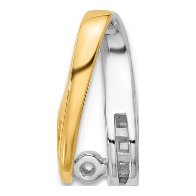 14K Two-Tone Gold Diamond Slide Slide Mounting