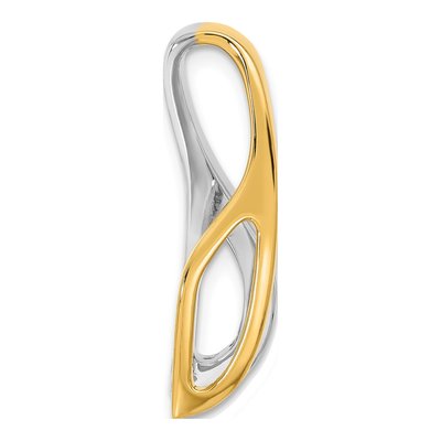 14K Two-Tone Gold Diamond Slide for Omega Slide Mounting – view 2