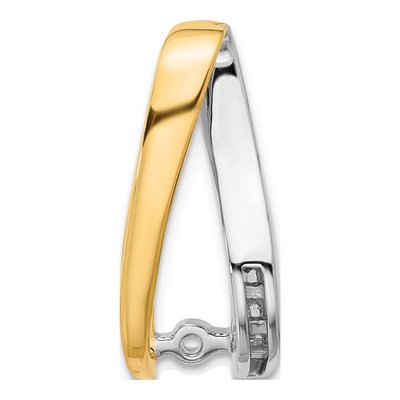 14K Two-Tone Gold Diamond Slide for Omega Slide Mounting
