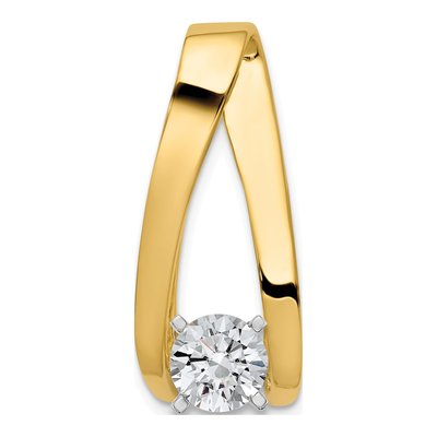 14K Yellow Gold Peg-Set Diamond Slide Slide Mounting – view 4